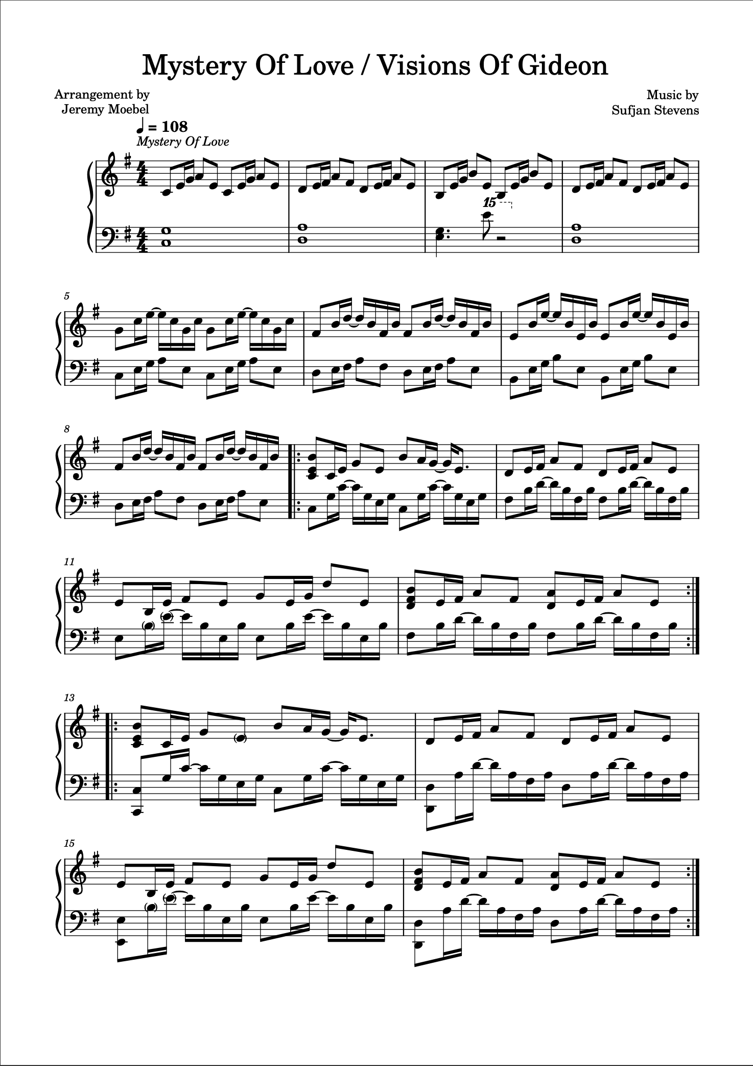 Mystery Of Love / Visions Of Gideon - Sufjan Stevens